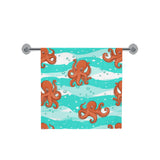 Octopuses sea wave background Bath Towel
