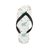 Cute Rhino pattern Unisex Flip Flops