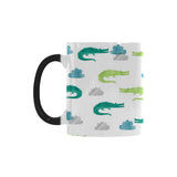 watercolor crocodile pattern Morphing Mug Heat Changing Mug