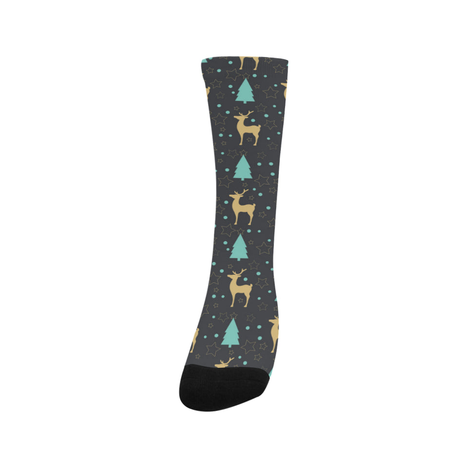 Deers star tree pattern Crew Socks
