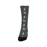 Deers star tree pattern Crew Socks