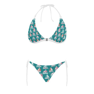 Cute sailboat pattern Sexy Bikinis Two-Piece Swimsuits
