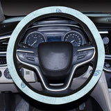 Dragonfly pattern blue background Car Steering Wheel Cover
