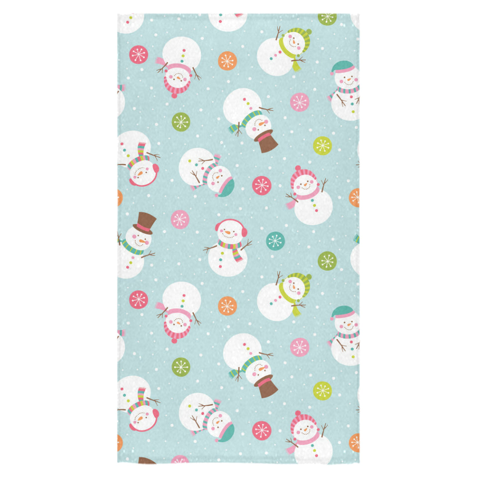 Cute snowman snowflake pattern Bath Towel