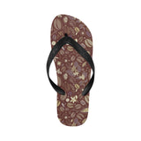 Coffee bean flower pattern Unisex Flip Flops