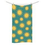 Sun green background Bath Towel