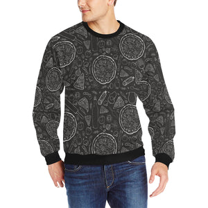 Pizza pattern Men's Crew Neck Sweatshirt