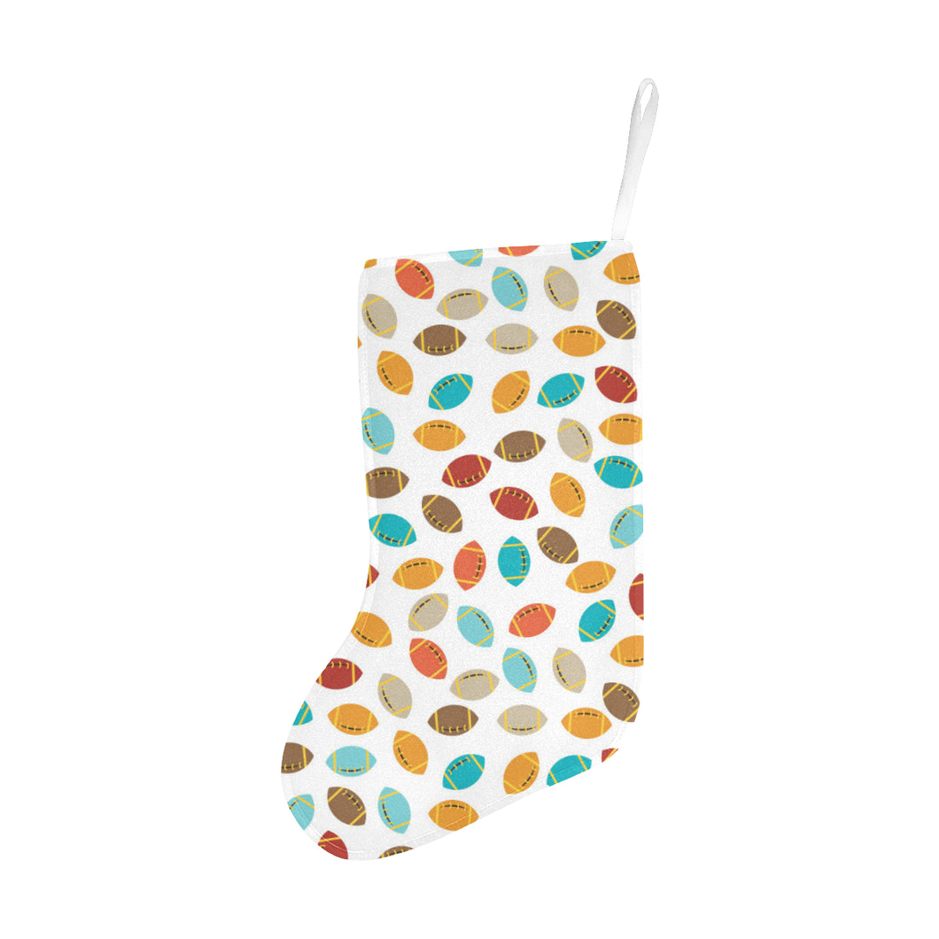 Colorful american football ball pattern Christmas Stocking