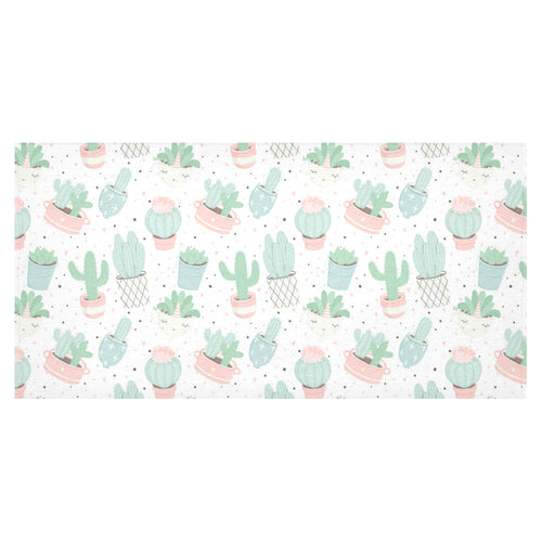 Pastel color cactus pattern Tablecloth