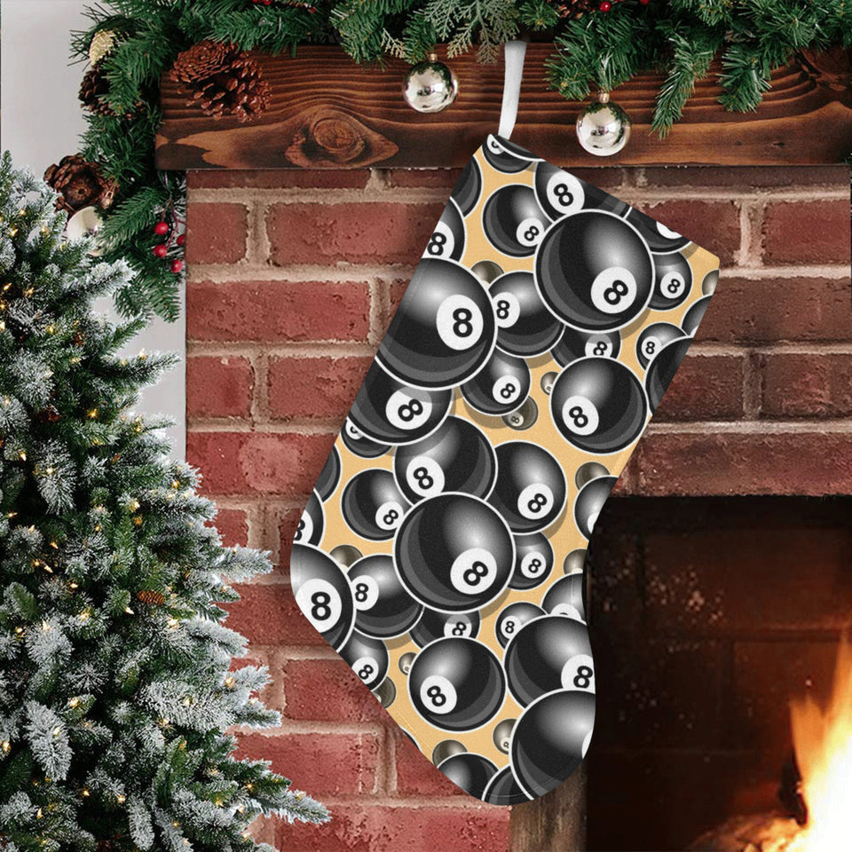 Billiard Ball Pattern Print Design 04 Christmas Stocking