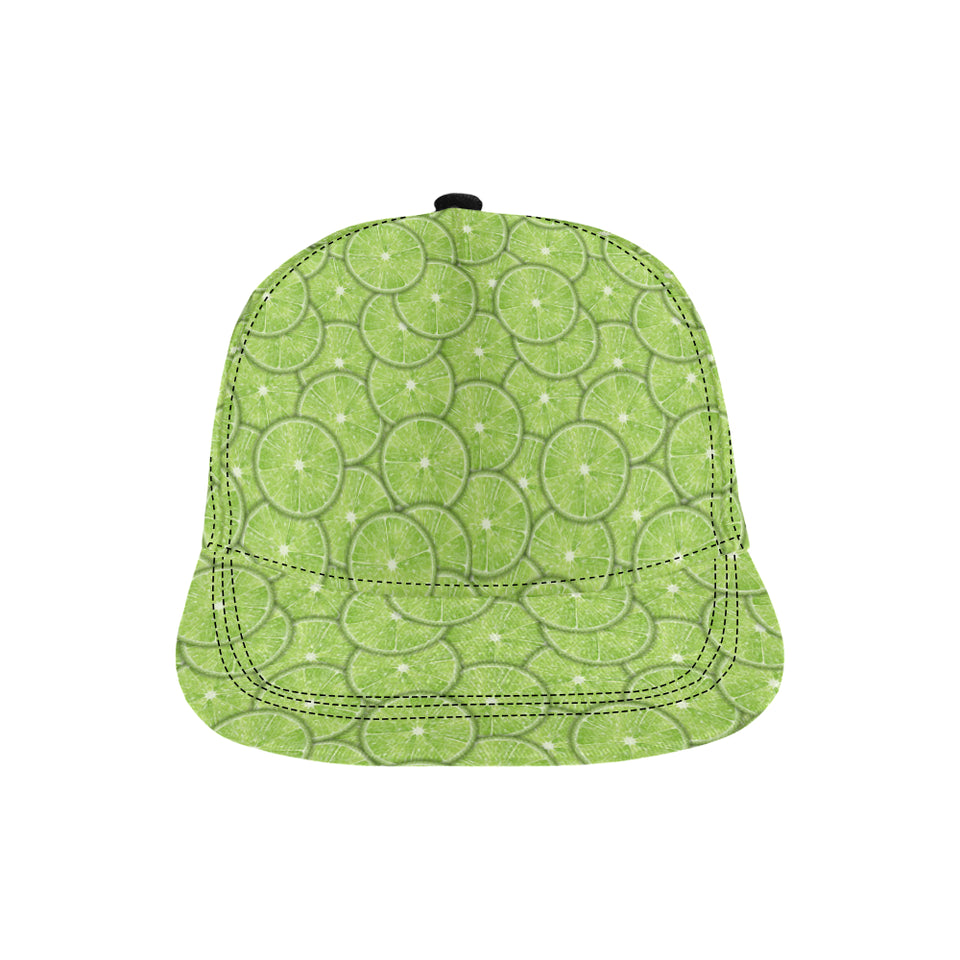 Slices of Lime pattern All Over Print Snapback Cap