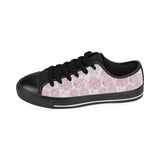 Sketch guava pattern Men's Low Top Canvas Shoes Black