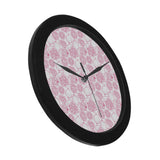 Sketch guava pattern Elegant Black Wall Clock