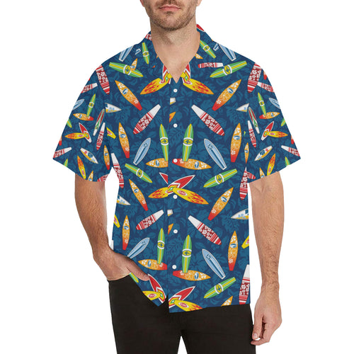 Surfboard Pattern Print Design 01 Men's All Over Print Hawaiian Shirt (Model T58)