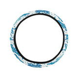 Coral Reef Pattern Print Design 01 Car Steering Wheel Cover
