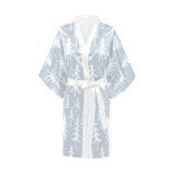 Christmas tree winter forest pattern Women's Short Kimono Robe