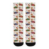 Corgi Christmas Pattern Crew Socks