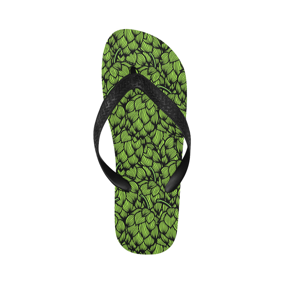 Green hop pattern Unisex Flip Flops