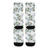 Peacock feather pattern Crew Socks