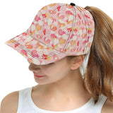 Hand drawn heart design pattern All Over Print Snapback Cap