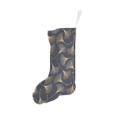 Gold ginkgo leaves Christmas Stocking