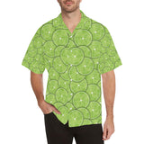 Slices of Lime pattern Men's All Over Print Hawaiian Shirt