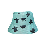 Sea turtle with blue ocean backgroud Unisex Bucket Hat