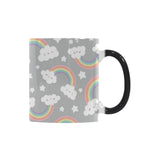 Cute rainbow clound star pattern Morphing Mug Heat Changing Mug