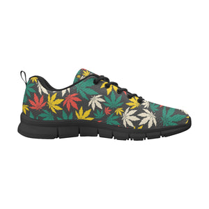 Canabis Marijuana Weed Pattern Print Design 02 Men's Breathable Sneakers ( Model 055)