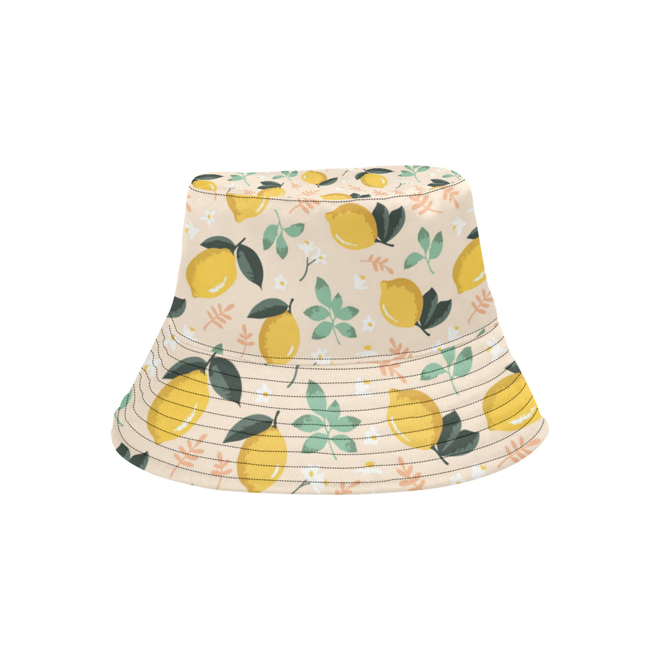 lemon flower leave pattern Unisex Bucket Hat