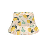 lemon flower leave pattern Unisex Bucket Hat