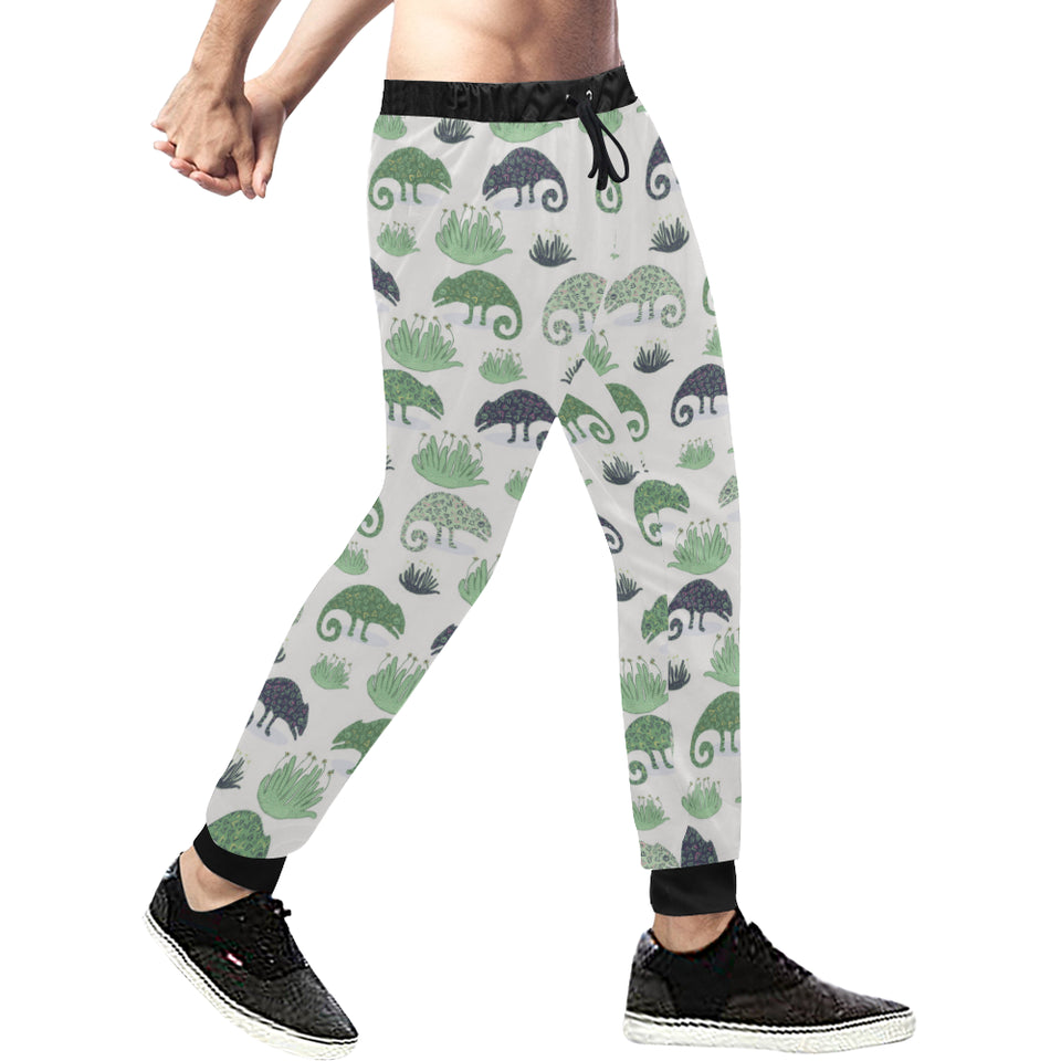 Chameleon lizard succulent plant pattern Unisex Casual Sweatpants