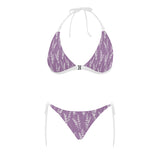 Lavender flowers purple pattern Sexy Bikinis Two-Piece Swimsuits
