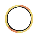 Grapefruit yellow background Car Steering Wheel Cover