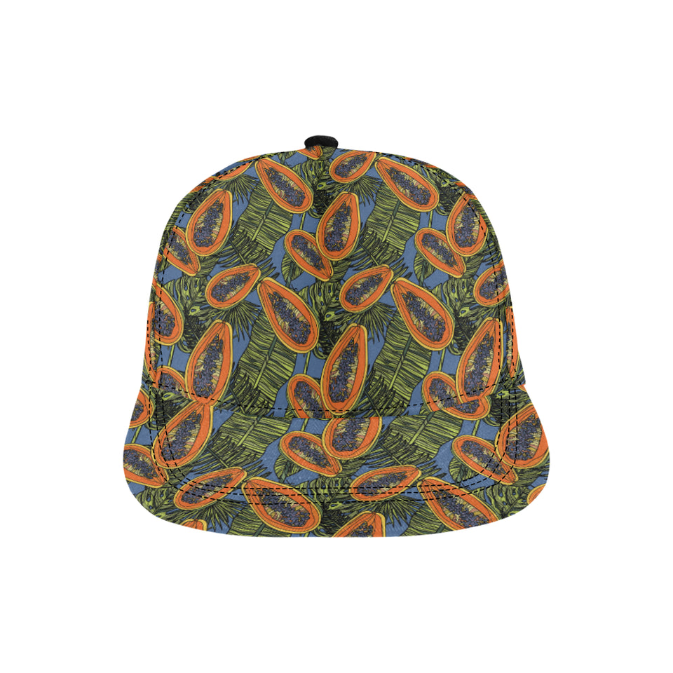 Colorful papaya tropical leaves All Over Print Snapback Cap