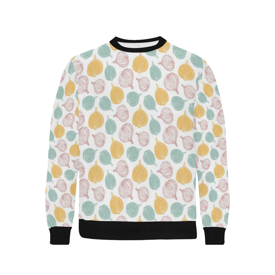 colorful onions white background Men's Crew Neck Sweatshirt
