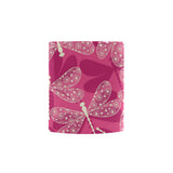 Beautiful dragonfly pink background Morphing Mug Heat Changing Mug