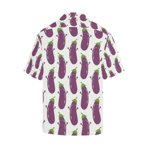 Eggplant Pattern Print Design 01 Men's All Over Print Hawaiian Shirt (Model T58)