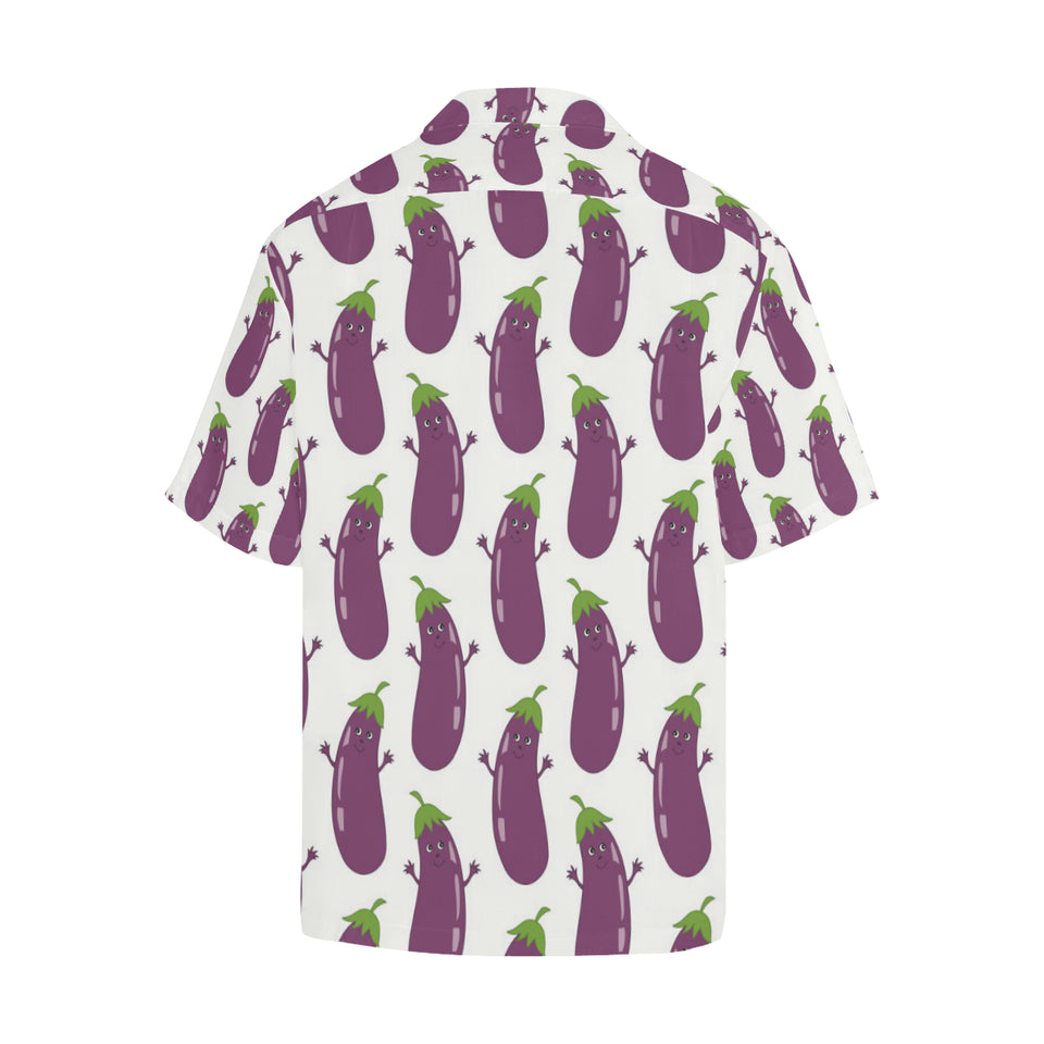 Eggplant Pattern Print Design 01 Men's All Over Print Hawaiian Shirt (Model T58)