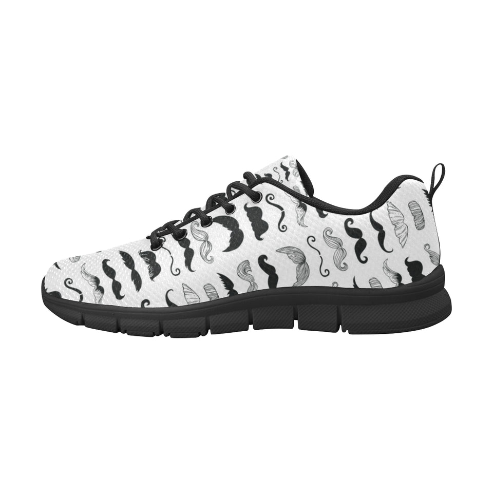 Mustache Beard Pattern Print Design 04 Men's Breathable Sneakers ( Model 055)