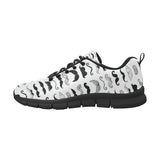 Mustache Beard Pattern Print Design 04 Men's Breathable Sneakers ( Model 055)