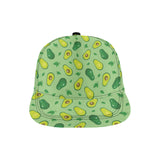 Avocado pattern green background All Over Print Snapback Cap