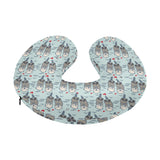 Lovely Sea Otter Pattern U-Shaped Travel Neck Pillow