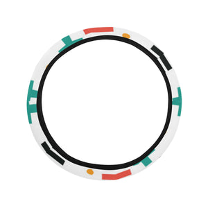 Math Pattern Print Design 05 Car Steering Wheel Cover
