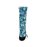 blueberry design pattern Crew Socks