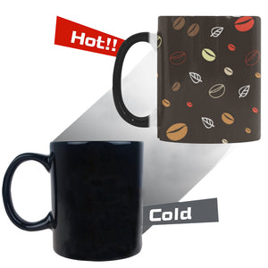 Coffee bean leave pattern Morphing Mug Heat Changing Mug