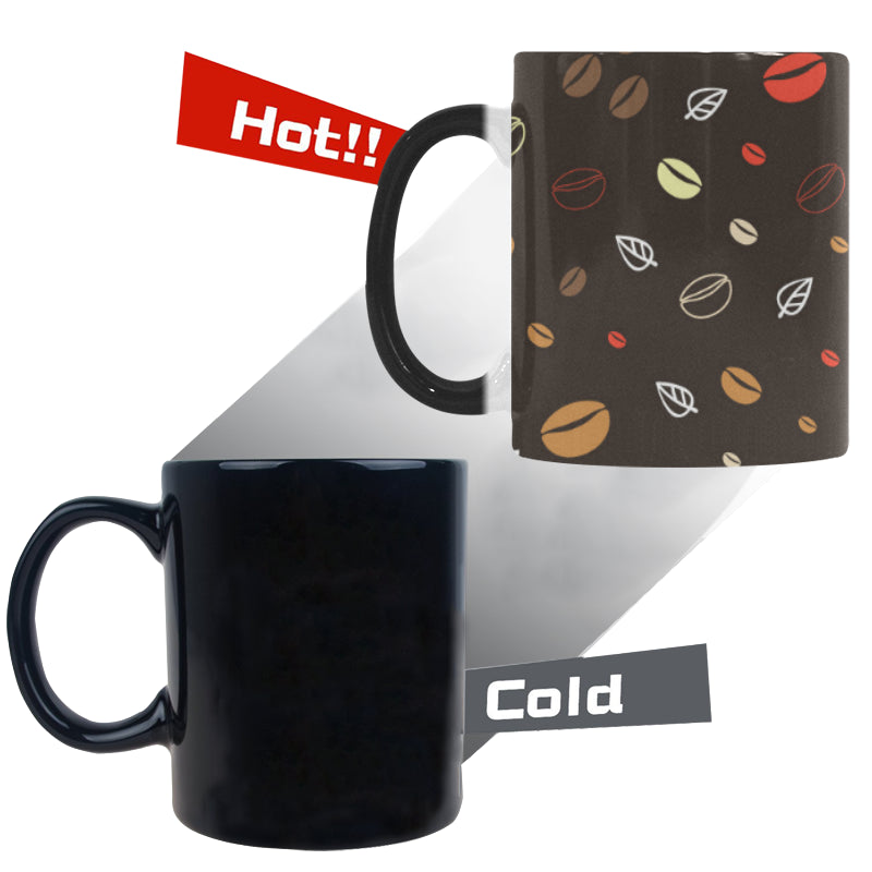 Coffee bean leave pattern Morphing Mug Heat Changing Mug