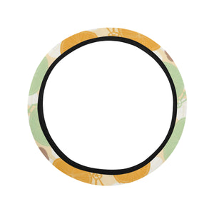 Bicycle Pattern Print Design 01 Car Steering Wheel Cover