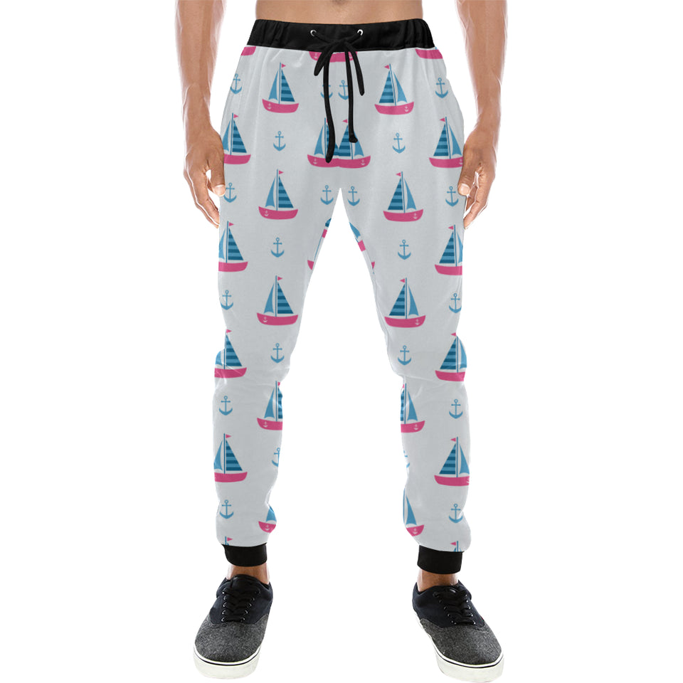 Sailboat anchor pattern Unisex Casual Sweatpants
