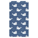 Cute white baby sea lion seal pattern Bath Towel